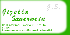 gizella sauerwein business card